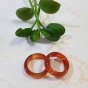 تصویر انگشتر سنگی قهوه ای روشن 