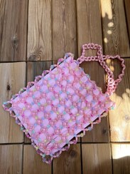 تصویر نام محصول : کیف مرواریدی طرح باغ گل 