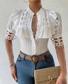 تصویر شومیز مجلسی مدل پیونی 