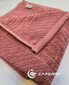 تصویر حوله حمام کوتون گلبهی 