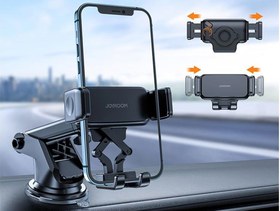 تصویر پایه نگهدارنده موبایل خودرو جویروم Joyroom Mini Car Phone Holder Mount (Set) JR-ZS283 Joyroom JR-ZS283 Car Phone Holder Mount