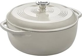 تصویر Lodge Enameled Enven Even 6 Qt White EC6D13 Lodge Enameled Dutch Oven 6 Qt White EC6D13