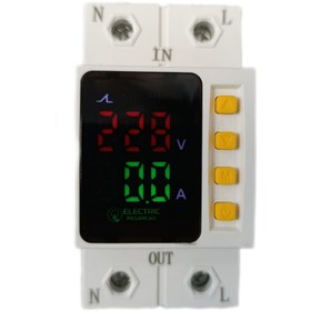 تصویر محافظ ولتاژ و جریان ۶۳ آمپر تکفاز پاسارگاد (بسته 20 عددی تیپ جدید LED) مناسب کولر گازی، پمپ آب و یخچال صنعتی - 100 عددی Pasargad single-phase 63 amp total voltage and current protector