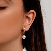 تصویر گوشواره حلقه ای مروارید،مروارید همیشه خاص و جذابه ،برند محبوب ژوپینگ 