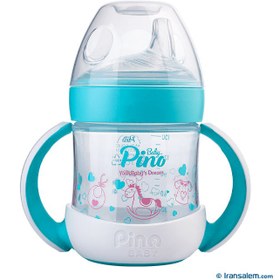 تصویر لیوان آموزشی حجم 150 میلی لیتر پینو بیبی آبی Pino Baby Natural Sense Learner Bottle 150 ml