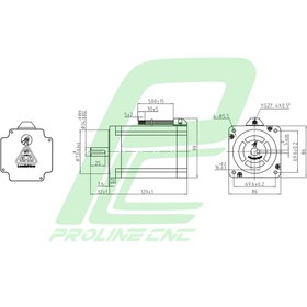 تصویر استپ موتور سی ان سی 120 کیلوگرم بر سانتی متر نما 34 برند لیدشاین مدل 86CM120 StepperMotor Leadshine 86CM120