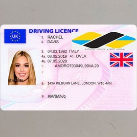 تصویر فایل لایه باز گواهینامه رانندگی انگلستان 