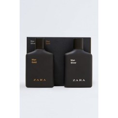 تصویر ادوتویلت مردانه زارا دو قلو من سیلور و گلد (80میل) + (80میل) Zara Man Silver and gold Eau de toilette-80ml+80ml