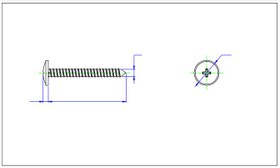 تصویر آهن پیچ واشر دار " 1/4 * 4 