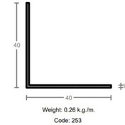 تصویر پروفیل نبشی آلومینیوم 1.2×40×40 