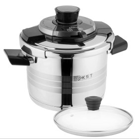 تصویر زودپز دوقلو کلیپسی KST طرح 1 کد 6080 twin klipsi pressure cooker design 1 code 6080