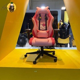 تصویر صندلی گیمینگ بامو طرح کیتی Gaming Chair Bamo Kitty Gaming Chair Bamo Kitty