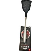 تصویر کفگیر برگردان سیلیکون دسته استیل برند شنگیا 