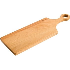 تصویر تخته سرو نامتقارن - بزرگ (2×17.5×51) / چوب گردو ( تیره) wooden service board