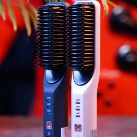 تصویر برس مو صاف کننده مو و ریش Green Lion Cordless Beard &amp; Hair Straightener 