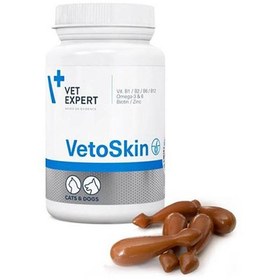 تصویر تقویت کننده پوست و مو سگ و گربه VetoSkin برند Vet Expert | وت اکسپرت Vet Expert VetoSkin