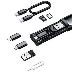 تصویر کابل تبدیل USB-C/USB به لایتنینگ/USB-C/MicroUSB مک‌دودو مدل WF-1720 طول 0.3 متر 