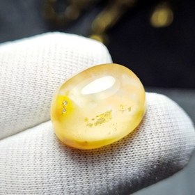 تصویر نگین سنگ طبیعی کوارتز زرد معدنی کد 36008 