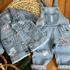 تصویر کت بیلر بچگانه، کت کرومی، بیلر کرومی، ست جین بچگانه - سایز۳: قد بیلر از سرشانه ۷۵ پهنای کمر ۳۲ قد کت ۴۰ پهنای سینه ۳۴ قد آستین ۳۸ 