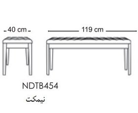 تصویر نیمکت ناهارخوری نیلپر مدل لادیز 454 Nilper Dining bench-Ladiz 454