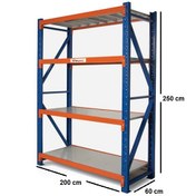 تصویر قفسه ایزی راک ۴ طبقه ارتفاع ۲.۵ متر عمق ۶۰ سانتیمتر 