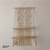 تصویر شلف مکرومه دو طبقه مدل رویش 