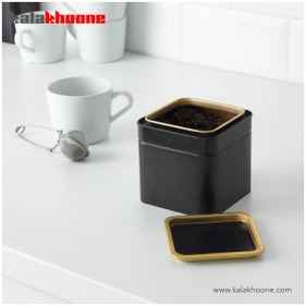 تصویر ظرف نگهدارنده قهوه ایکیا مدل BLOMNING IKEA ا BLOMNING Coffee/tea tin 10x10x10 cm BLOMNING Coffee/tea tin 10x10x10 cm