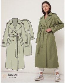 تصویر الگوی ترنچ کت مدل مایا 