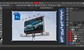 تصویر دانلود موکاپ بیلبورد (استفاده آسان + ویدئو آموزشی) 