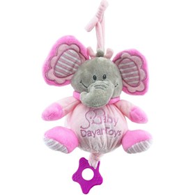 تصویر عروسک نخ کش موزیکال فیل دایان تویز Dayan Toys baby animal doll code:718/2