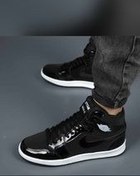 تصویر کتانی مردانه جردن 1 مشکی ورنی سایز ۴۴ 