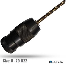 تصویر سه نظام اتوماتیک صنعتی B22 سایز 20-5 میلیمتر برند آلاتا B22 precision keyless drill chuck