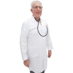تصویر روپوش سفید مردانه طب آرین مدل N132 