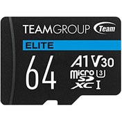 تصویر کارت حافظه microSDXC تیم گروپ مدل Elite A1 ظرفیت 64 گیگابایت 