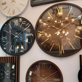 تصویر ساعت دیواری تمام چوبی گرد پالیزی با 36 ماه گارانتی در اندازه های مختلف - قطر 90 سانت WOODEN WALL CLOCK palizi ( WHOLESALE )