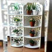 تصویر شلف کنج چهار طبقه PVC طرح هرمی 