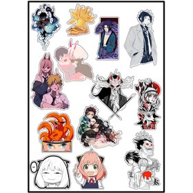 تصویر استیکر لپ تاپ و موبایل استیکریا طرح انیمه کد AniSt1010 مجموعه 13 عددی ا Anime Sticker Pack Code AniSt1010 Anime Sticker Pack Code AniSt1010