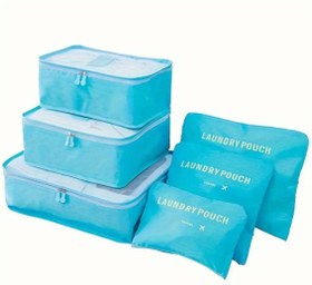 تصویر پک نظم دهنده چمدان برند LAUNDRY POUCH Travel مدل 6 عددی Travel Organizer Luggage Compression Pouches, 6 Set Travel Storage Bags Travel Multi-functional Clothing Sorting Packages