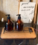 تصویر جامایعی تک و دوتایی،جامایع تک شیشه،جامایع دو شیشه به همراه استند فلزی - تک شیشه به همراه استند فلزی 