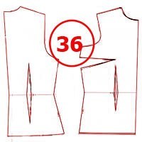 تصویر الگوی بالاتنه تک سایز 36 