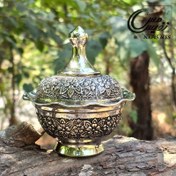 تصویر قندان کروم بدون پایه طرح زرین رز 