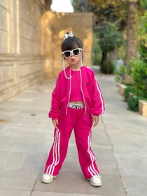 تصویر ست سه تکه سوییشرت شلوار و تاپ دخترانه 2 تا 6 سال 