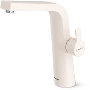 تصویر شیر روشویی پایه بلند شودر مدل راموند رنگ شیری 