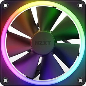 تصویر فن های NZXT F120 RGB - RF-R12TF-B1 - سفارشی سازی نورپردازی پیشرفته RGB - خنک کننده بی صدا Whisper - سه گانه (پنکه و کنترلر RGB موجود است) - فن 120 میلی متری - مشکی - ارسال 20 روز کاری 