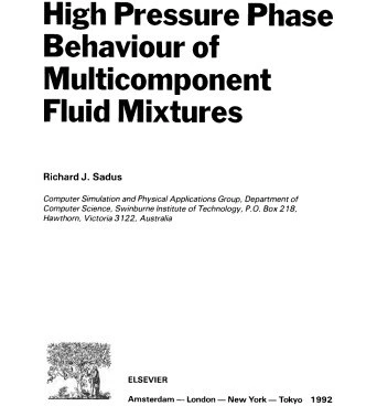 Multi Component Fluid خرید و قیمت دانلود کتاب High Pressure Phase Behaviour of Multicomponent ...