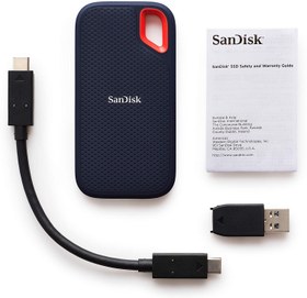 تصویر حافظه اس اس دی اکسترنال سن دیسک مدل اکستریم E6 Sandisk Extreme E60 SDSSDE60-1T00-G25 1TB USB-C External SSD