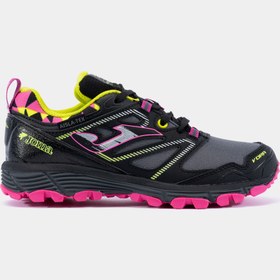 تصویر كتوني رانينگ بچگانه جوما مدل TRAIL-RUNNING SHOES VORA JR 23 JUNIOR BLACK FUCHSIA JOMA 