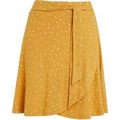 تصویر دامن کوتاه خالدار خردلی نکست NEXT 