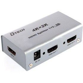 تصویر اسپلیتر HDMI 4K دو پورت دی تک مدل دی تی 7142 