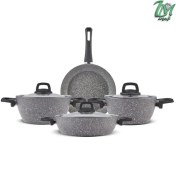 تصویر سرویس قابلمه 7 پارچه کاراجا Gris Biogranite خاکستری 